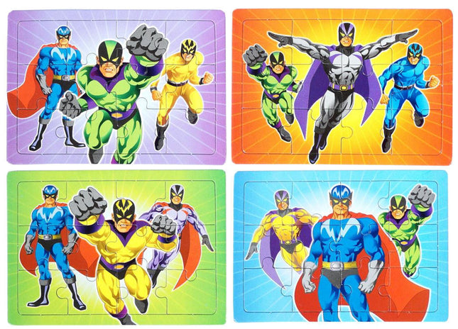 Super Hero Jigsaw Puzzles - 6 Pack