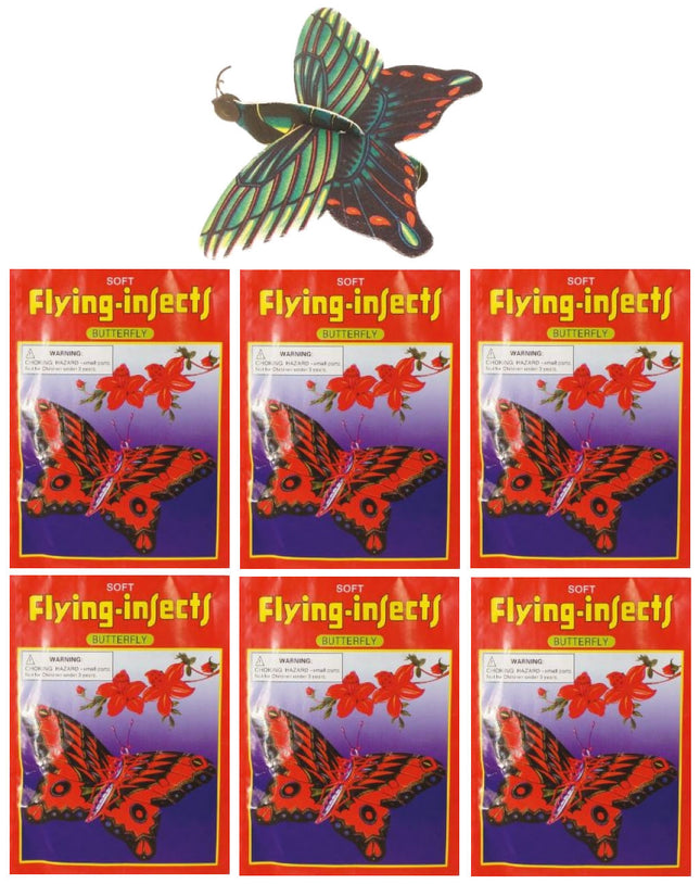 Butterfly Polystyrene Plane Gliders - 6 Pack