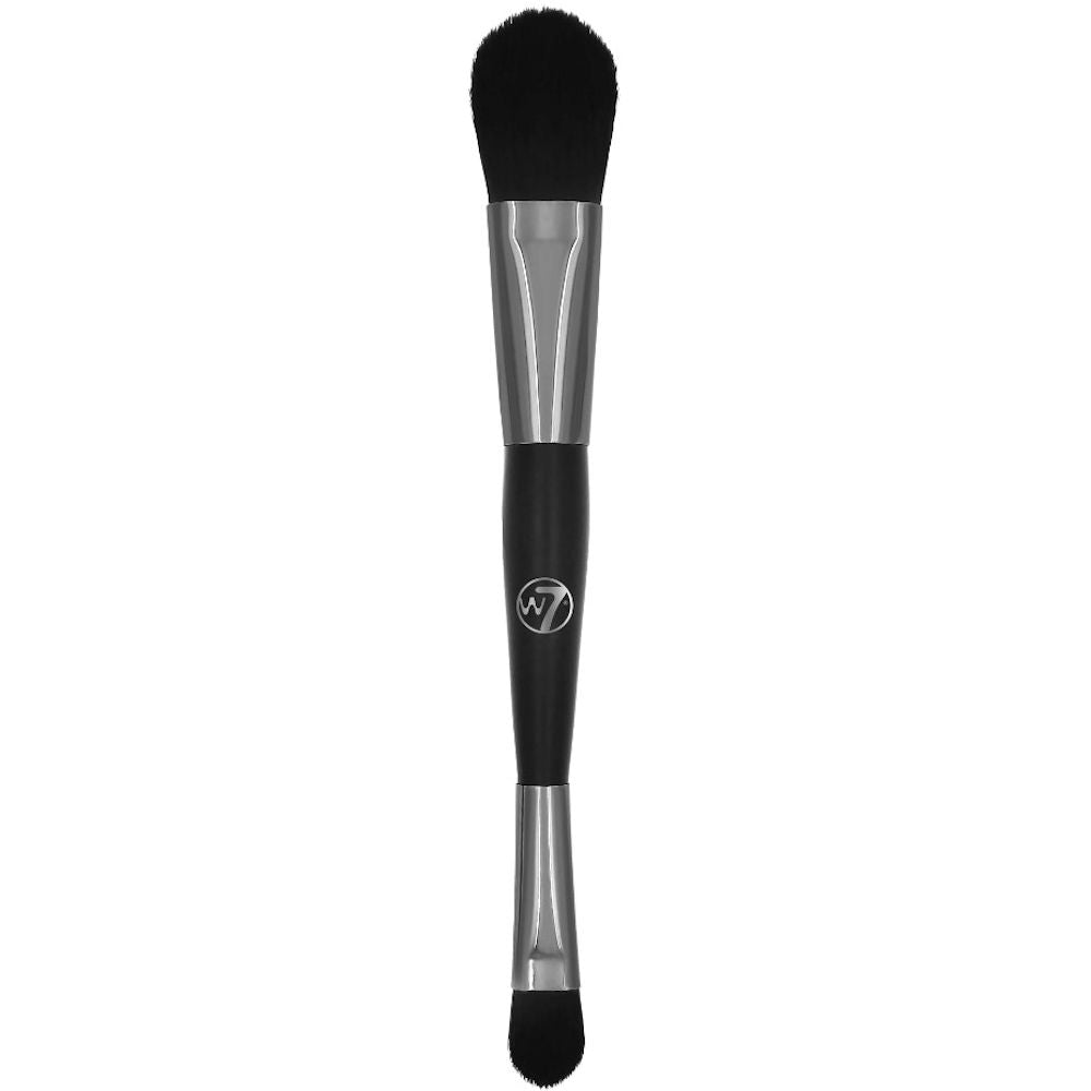 W7 Cosmetics Liquid Duo Foundation & Concealer Brush - Precision Blending Soft Bristles Professional Quality Easy Application