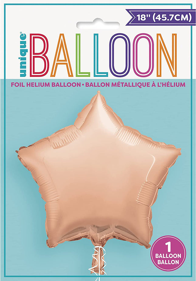 Rose Gold 18" Star Foil Balloon