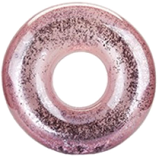 Pink Glitter Filled Metallic Swim Ring - 20" Pool Beach Accessory Inflatable