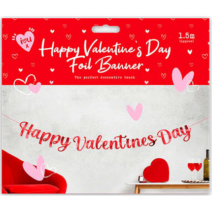 Happy Valentine's Day 1.5m Foil Banner