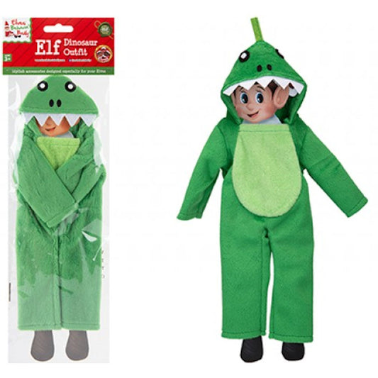 Dinosaur Outfit For Elf - Bright Green Magical Character Naughty Elves Christmas Pranks