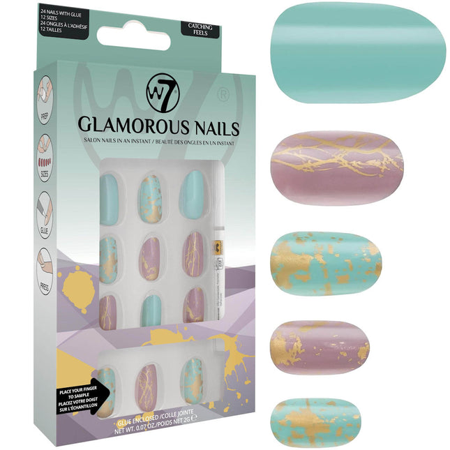 W7 Cosmetics Glamorous False Nails - Catching Feels