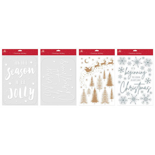 Christmas Window Decals - Assorted