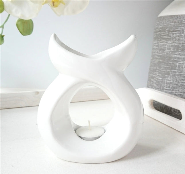 White Serenity Ceramic Wax Burner Melter