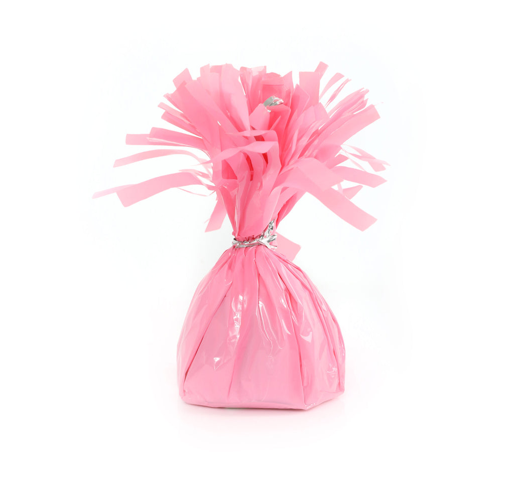 Large Pastel Pink Foil Balloon Weight – Balloon Anchor Shiny Weighted Decorative Base Parties Celebrations