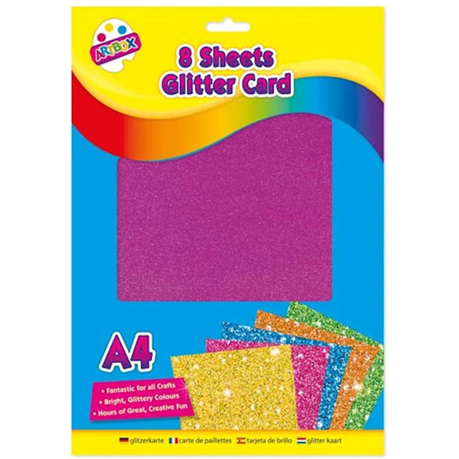 8 Glitter A4 Card Sheets