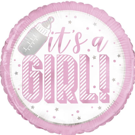 It's A Girl 18" Round Foil Balloon