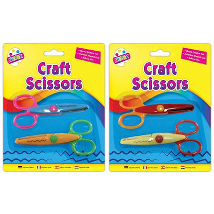 Children's Safety Zig Zag Wavy Edge Scissors - 2 Pack
