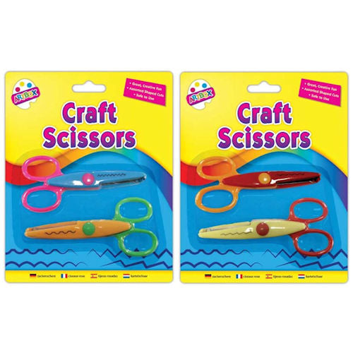 Children's Safety Zig Zag Wavy Edge Scissors - 2 Pack