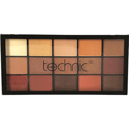 Technic Cosmetics 15 Colour Pressed Pigment Eyeshadow Palette - Bronze & Beautiful