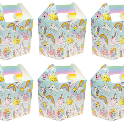 Unicorn Party Food Lunch Boxes - 6 Pack