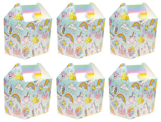 Unicorn Party Food Lunch Boxes - 6 Pack