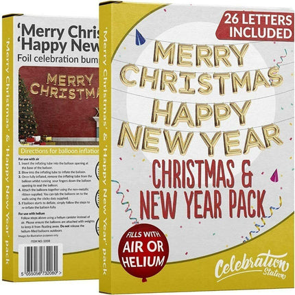 Merry Christmas & Happy New Year Balloon Kit