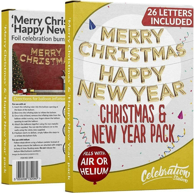 Merry Christmas & Happy New Year Balloon Kit
