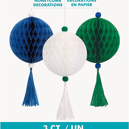Blue, White & Green Ball & Tassel Decorations Kit