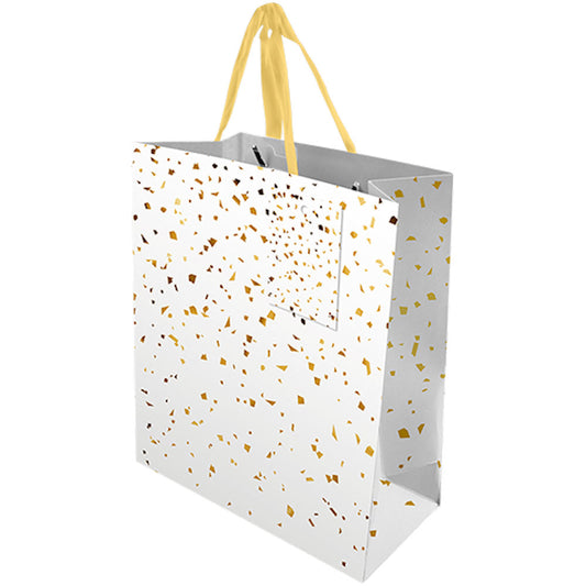 Ladies Medium Luxury Gift Bag - Gold Sprinkles Design