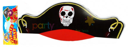Cardboard Pirate Hats - 12 Pack