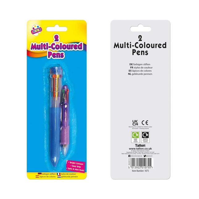 Multi Coloured Pens - 2 Pack
