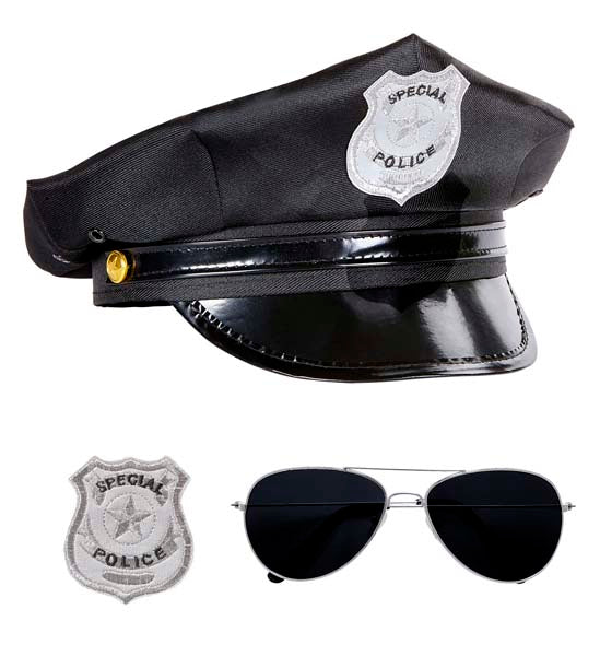 Adult Police Officer Costume Accessory Set – Fancy Dress Parties Role Play