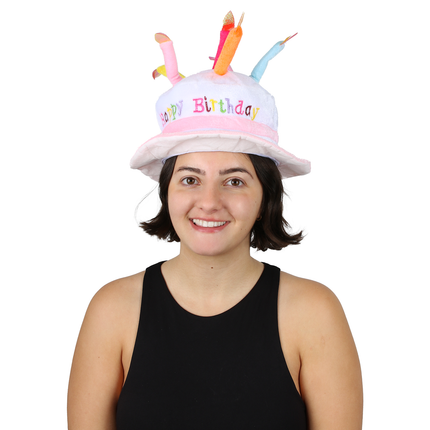 Adult Light Up Happy Birthday Hat - Pink