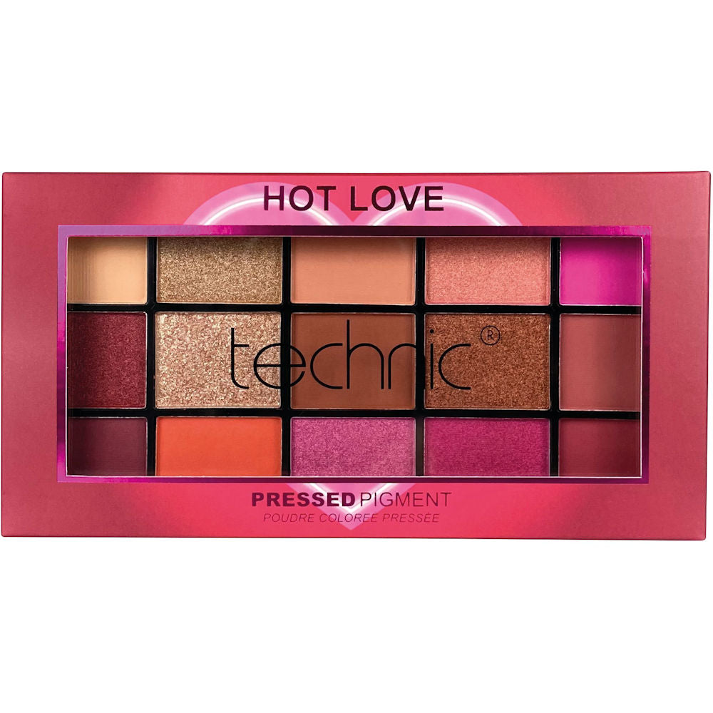 Technic Cosmetics Pressed Pigment Eyeshadow Palette - Hot Love