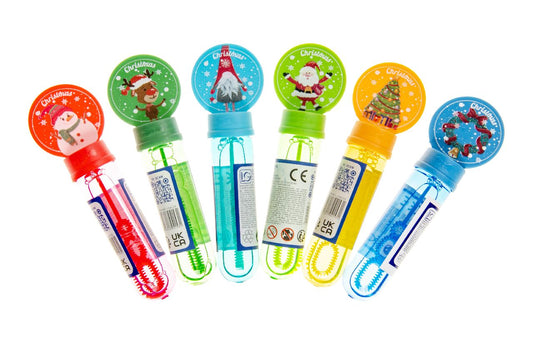 6 Mini Christmas Bubble Stick Wands