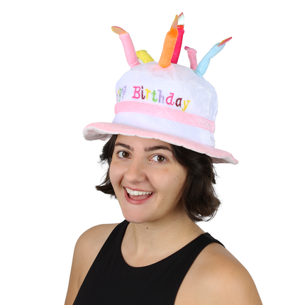Adult Light Up Happy Birthday Hat - Pink