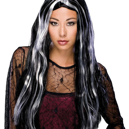 Adult Black & Grey Witches Wig