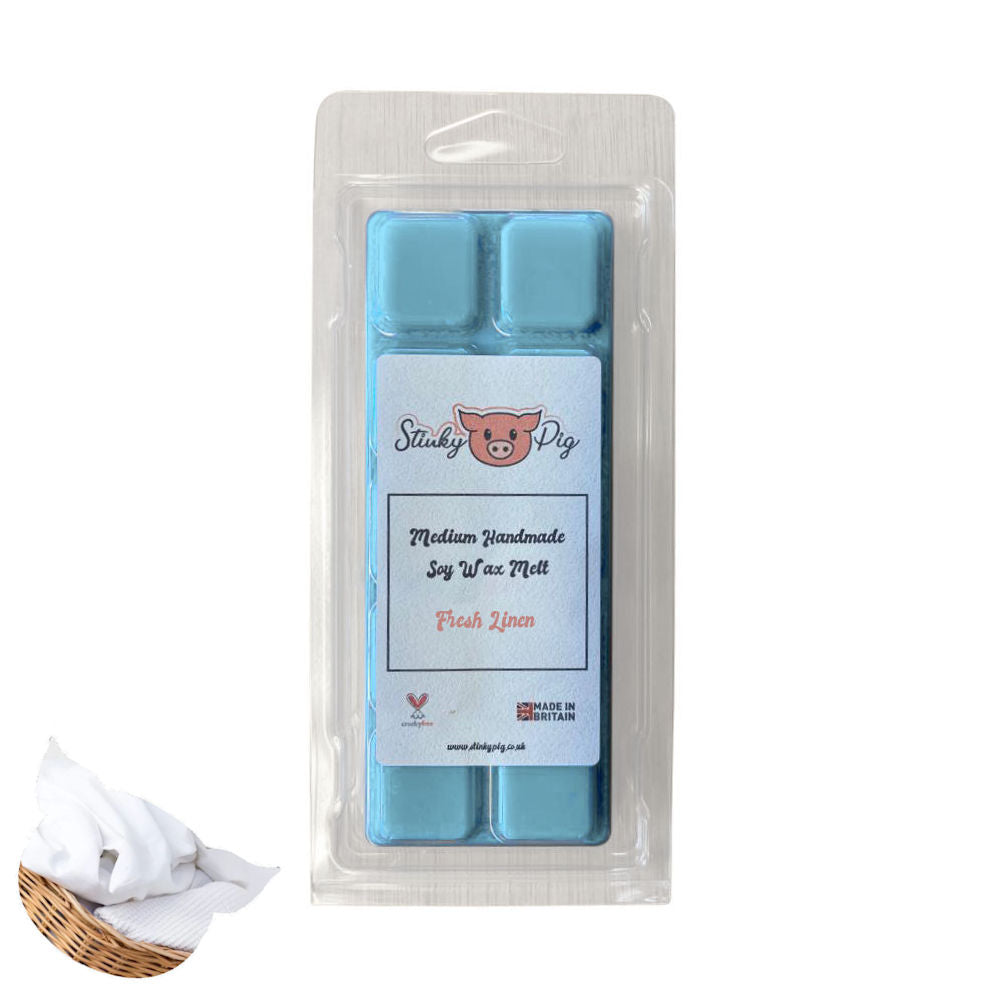 Stinky Pig Highly Scented Soy Wax Melt Clam - 50g Fresh Linen