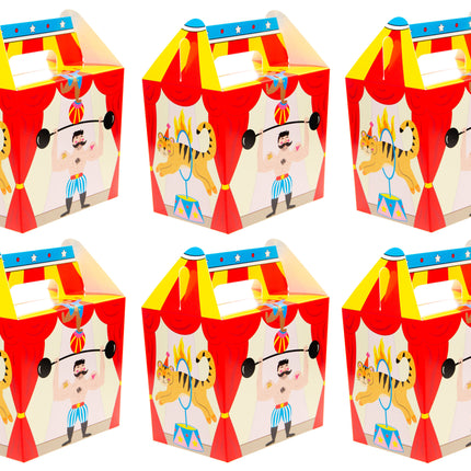 Circus Party Food Lunch Boxes - 6 Pack