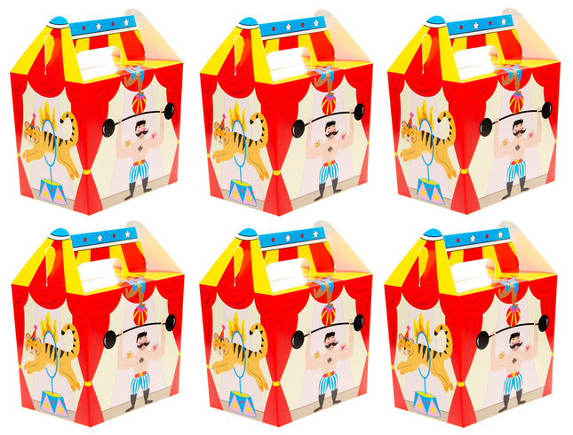 Circus Party Food Lunch Boxes - 6 Pack
