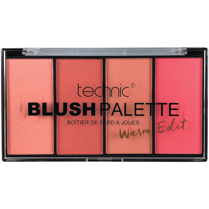 Technic Cosmetics 4 Colour Powdered Blusher Palette - Warm Edit