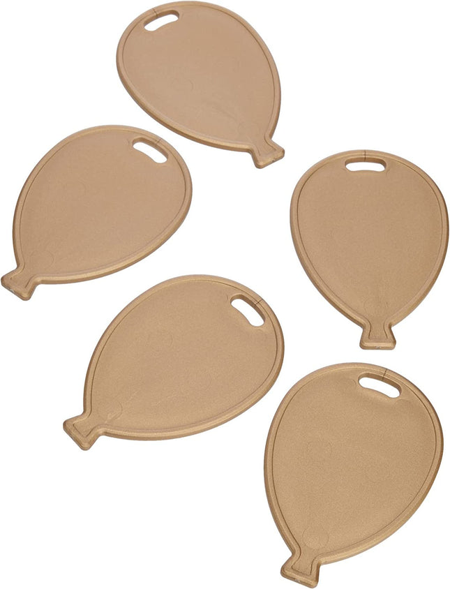 20 Plastic Balloon Shaped Weights - Gold