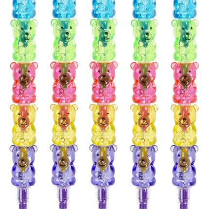 Bear Animal Swap Point Colouring Crayons - 5 Pack