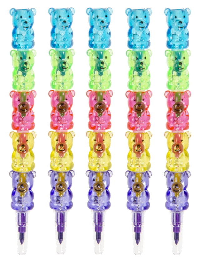 Bear Animal Swap Point Colouring Crayons - 5 Pack