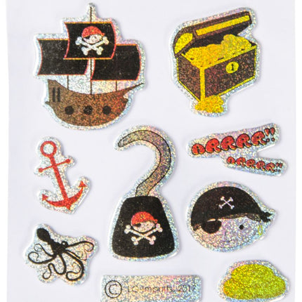 Pirate Metallic Shiny Sticker Sheet - Single