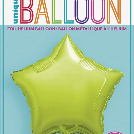 Lime Green 18" Star Foil Balloon