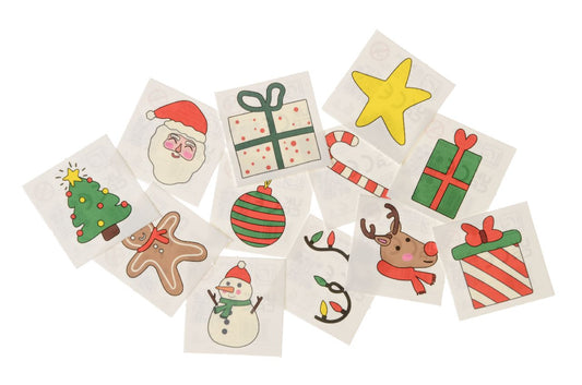 12 Christmas Temporary Tattoos