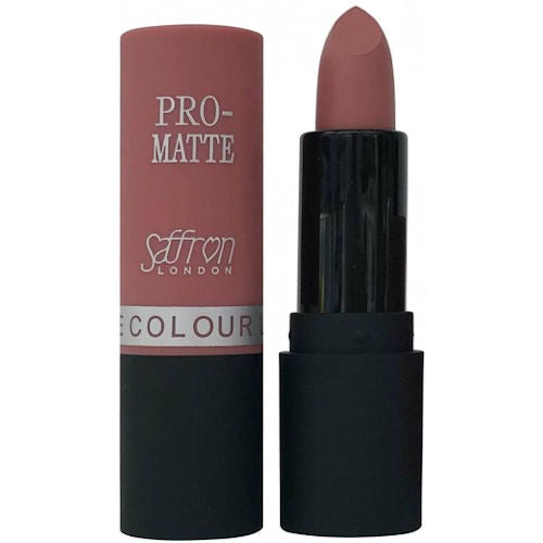 Saffron Pro Matte Lipstick - Matte Tea Rose No.01 Nude Hydrating No Shine Long Lasting Rich Colour Lip