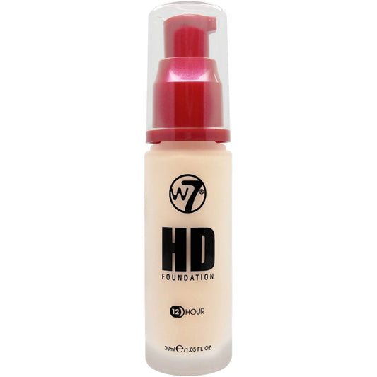 W7 Cosmetics HD Liquid Pump Face Foundation - Rose Ivory