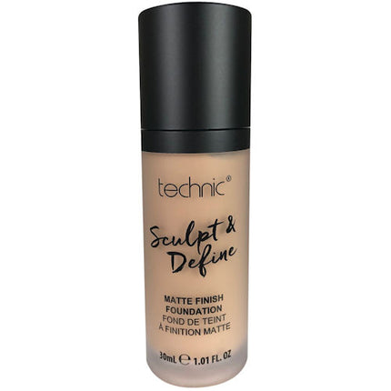 Technic Cosmetics Sculpt & Define Matte Finish Medium To Full Coverage Foundation - Honey
