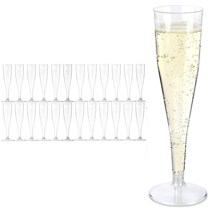 Disposable Champagne Glasses - 24 Pack