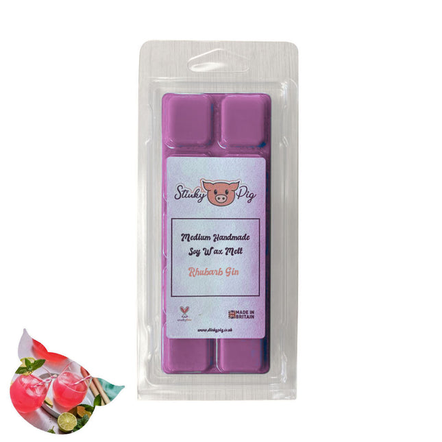 Stinky Pig Highly Scented Soy Wax Melt Clam - 50g Rhubarb Gin