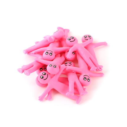 Pink Stretchy Smiley Men - 12 Pack