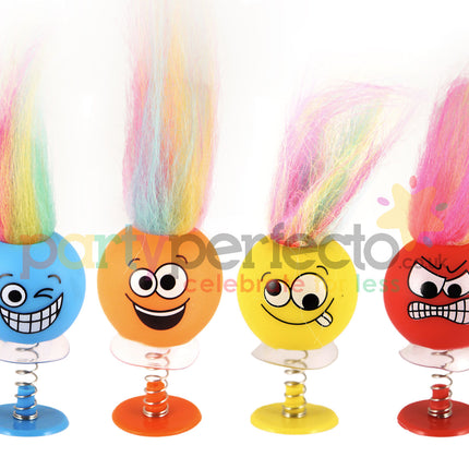 Smiley Faces with Hair Jump Ups - 6 Pack