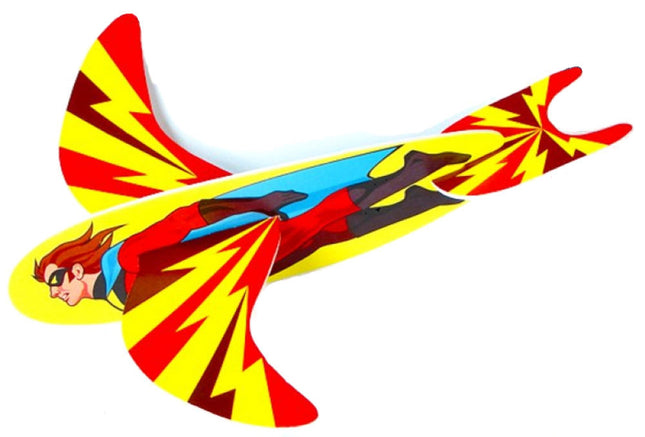 Super Hero Polystyrene Plane Gliders - 6 Pack