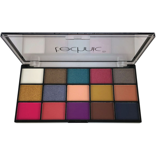 Technic Cosmetics 15 Colour Pressed Pigment Eyeshadow Palette - Vacay