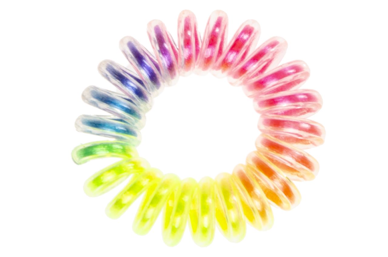 6 Stretchy Rainbow Hair Bobbles